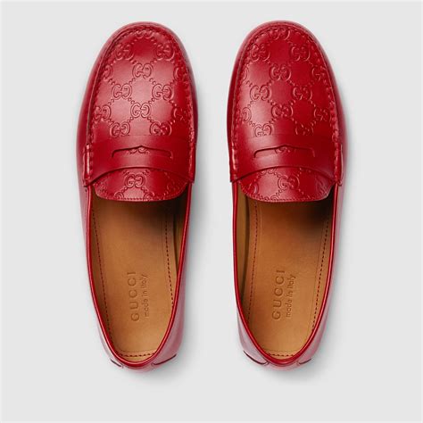 gucci men's signature driver|Gucci driving loafers men.